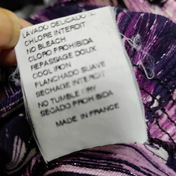 Casting Elegant Pink Black Abstract Print Blouson Mini Dress Women's Size 2 - Picture 6 of 8